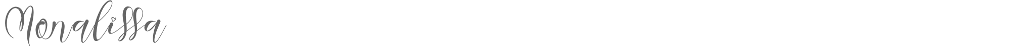 Sample characters Monalissa Font